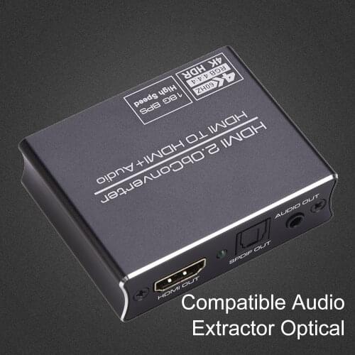 3.5mm 4K X 2K HDMI-compatible Audio Extractor + Optical TOSLINK SPDIF + Stereo Audio Extractor Converter HDMI-compatibleSplitter