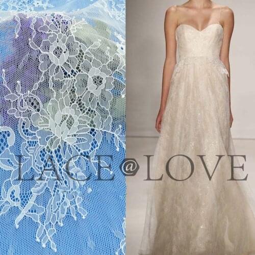 3M/Lot Eyelash Lace Fabrics 150CM White Black Jacquard DIY Craft Wedding Dress Underwear Clothing Accessories