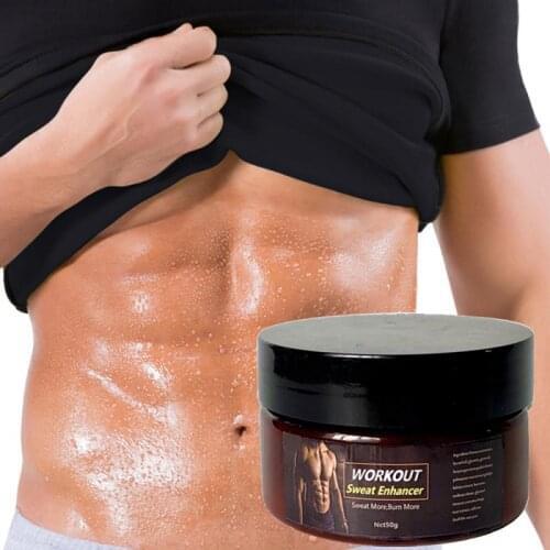 50g Sweat Enhancer Man Slimming Cream Abdominal Fitness Cream Weight Loss Fast Burning Fat Muscle Exercise Product Home GymTSLM1