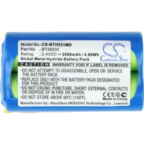 Cameron Sino 2000mAh battery for BRANDTECH accu-jet pipette controllers BT26531 Medical Battery