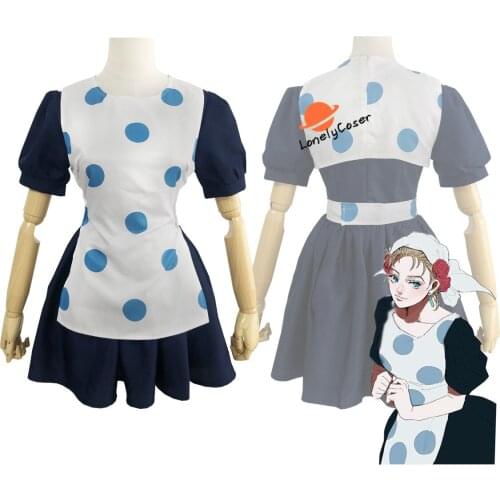 Anime JoJos Bizarre Adventure Cosplay Costume Susie Q Maid Dress Apron Halloween Christmas Carnival Party Suit Girls Women