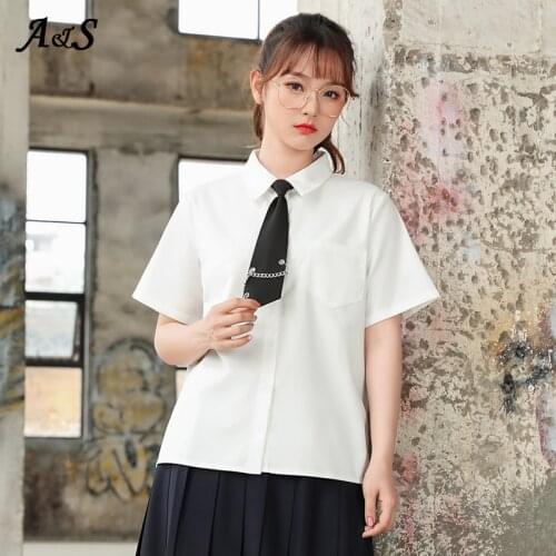 Anbenser White Women School Turn Down Collar Shirts Fashion JK Preppy Style Spring Japan Long Sleeve Girls Shirt Harajuku Tops