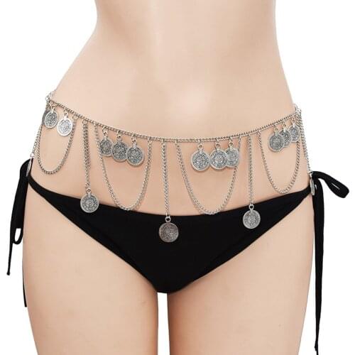 Waist Chain Retro Ethnic Style Coin Decor Belly Chain Body Chain for Beach
