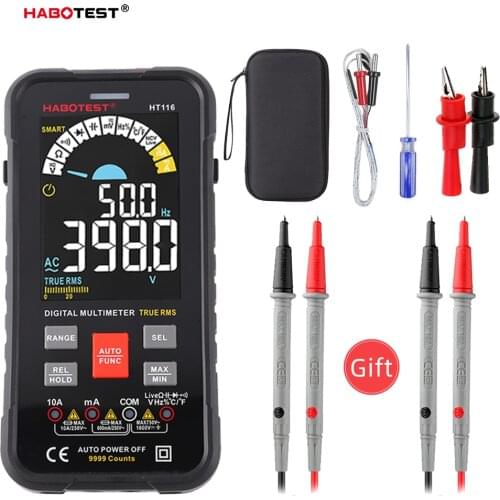 HT116 Digital Multimeter Professional 9999 Count DC AC Current Meter Volmeter Resistance Capacitance Frequency Tester Multimetro