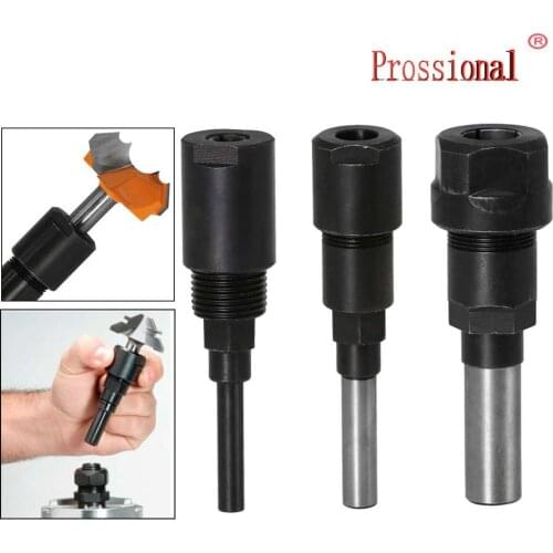 Trimming Engraving Machine Extender Chuck Holder Suitable for 1/4" Shank Woodworking Milling Bit