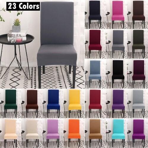 Spandex Stretch Elastic Chair Covers Solid Color Modern Plain Seat Cover Chair Protective Case For Restaurant Wedding Banquet