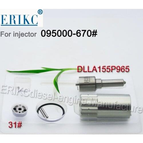 ERIKC Auto Part Dlla155p965 Nozzle 31# Valve Plate 095000-6700 Fuel Injector Repair Kit R61540080017A 095000-6702 095000-6701