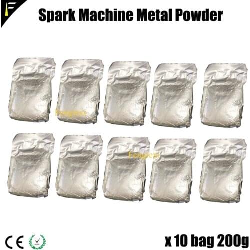 10xbag Cold Spark Fountain Machine Metal Powder TI 200g/bag Fireworks Powder Refill Consumables MSDS Certification Material