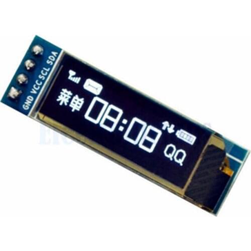 0.91 inch White OLED LCD Display Module 128x32 I2C IIC Serial 0.91" OLED Display Module for Arduino SSD1306 12832