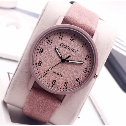 2018 New Gogoey Womens Watches Fashion Leather Wrist Women Ladies Female Watch Retro Clock Saat Bayan Kol Saati Montre Femme