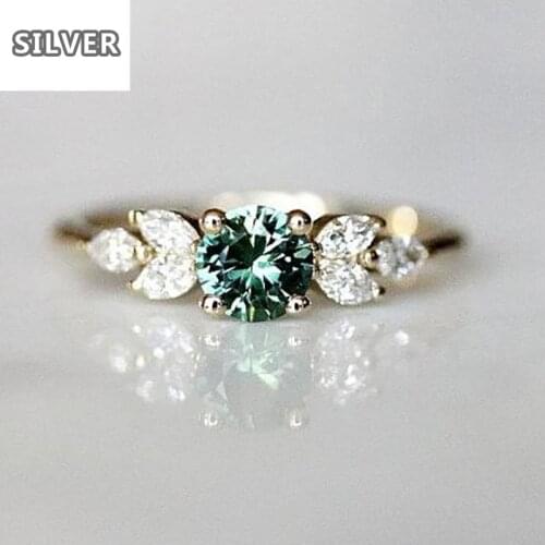 2019 hot new accessories European Peridot green fashion wedding jewelry no minimum order wedding rings