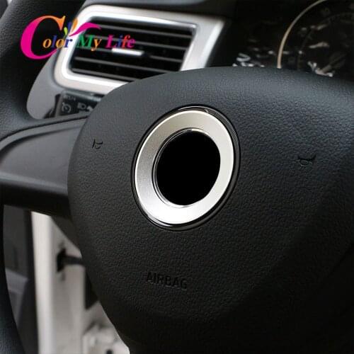 Color My Life Car Steering Wheel Center Circle Trim for For Skoda Octavia A7 A 7 A5 Rapid Fabia Superb 2012 - 2016 Accessories
