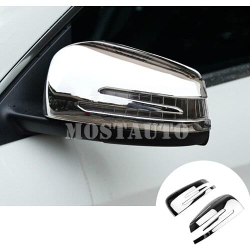 For Benz GLK X204 ABS Side Rearview Mirror Frame Trim Cover 2008-2015 2pcs Car Accessories Interior Car Decor Car Trim