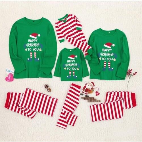 Long Sleeve Winter Family Christmas Pajamas Set Santa Claus Parent-child Mummy and Me 2PCs Family Matching Sleepwear PJs