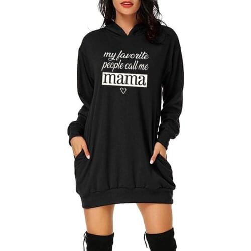 Women 2021 Mama Letters Gift Dress Fashion Mom Lady Mother Day Ladies Graphic Female Womens Sweatshirts Top Oversized Hoodie