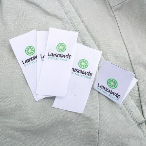 Custom Clothing Labels , Personalized Brand, Organic Cotton Ribbon Labels, Logo or Text , Business Name (MD0403)