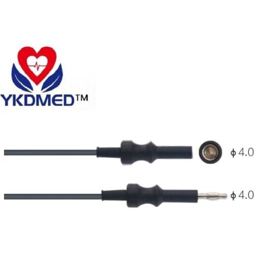 5PCS/Lot 3 Meters Length Compatible with Unipolar Electrocoagulation Banana Plug 4.0 3.8mm Silicone Cable