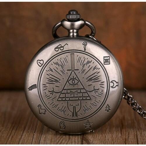 Vintage Design Quartz Pocket Watch Necklace with Chain Men Women Kid Fob Watches Gift for Children