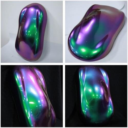 High Concentration Chameleon Pearl Powder Mirror Acrylic Paint Chameleon Pigment Color Change for Paints, Cosmetics, Auto