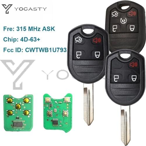 YOCASTY CWTWB1U793 Remote Car Key fob 315 433MHZ 4D63 Chip For Ford C-Max Edge Escape Explorer Fusion Mustang Taurus 2005-2018