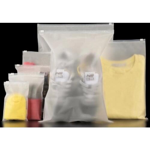 20pieces 20C large packing frosted ziplock clothes packaging bag of plastic accept customize logo