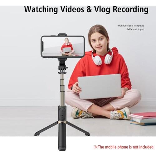 Aluminum Alloy Wireless BT Remote Control Selfie Stick Multifunctional Portable Tripod Stand for Selfie Live Stream Video Taking