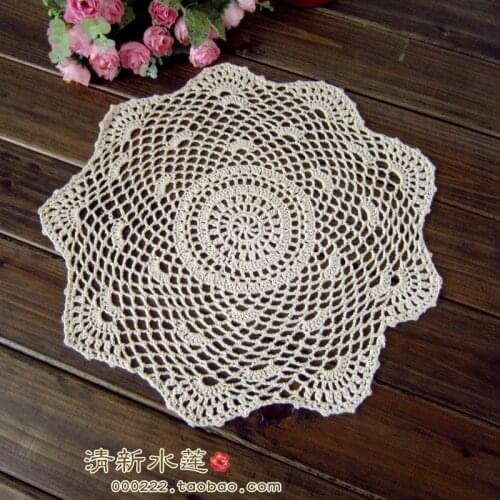 Free shipping 5 pic/lot cotton crochet crochet lace doilies for home decor lace felt coaster placemat as tableware kitchen mats