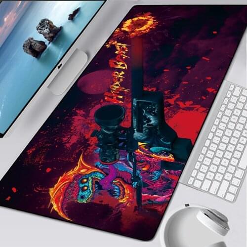 CSGO Large Gaming Mouse Pad AWP Computer Gamer Anti-slip Mousepad CS GO Mice Keyboard Desk Protector Rubber Desk Play Mat Pad XL