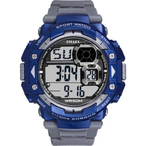 SMAEL Brand LED Men Watch Mens Digital Watches Military Watches Men Big Dial Alarm Clock Men Sport Watches Waterproof 1379B
