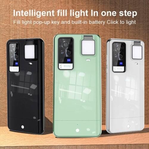 For Samsung S21 S20 Ultra Flash Phone Case Selfie Fill Light Up Camera Video Photos Light Cover for Samsung S21 S20 Plus A72 A52