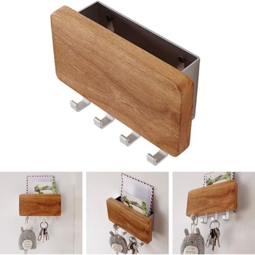 Home Wall Mounted Entrance Sundries Hook Key Holder Small Things Storage Box