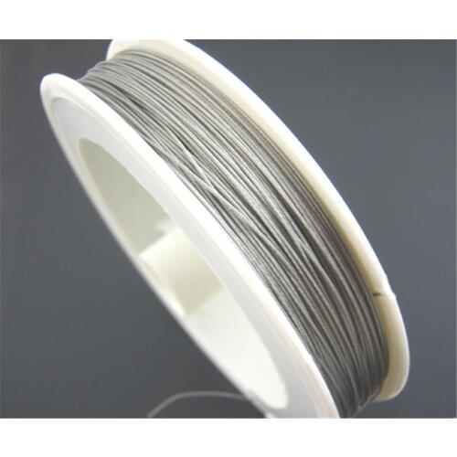 DoreenBeads 1Roll Silver Color Tiger Tail Beading Wire 56m, 0.45MM (B01398), yiwu