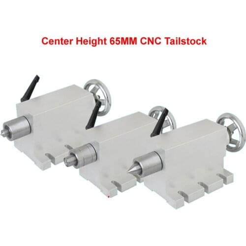 Center Height 65MM Movable CNC Tailstock Telescopic Stroke 50MM for 4 Axis MT2 Rotary Axis Wood Router Engraving Machine