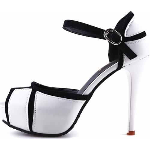 HENGSONG Summer Hollow Buckle womens Shoes European And American Fight Color Fish Mouth Fine With High Heels Young Daily Shoes