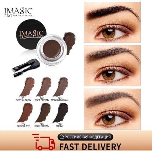 IMAGIC Professional Eyebrow Gel 6 Colors Eyebrow Enhancer Brow Enhancers Tint Makeup Eyebrow Brown With Brow Brush Tools