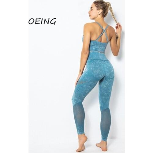 Leggings Pants Yoga 2 Piece Set Seamless Yoga Set Gym Clothing Workout Clothes for Women Sport Outfit