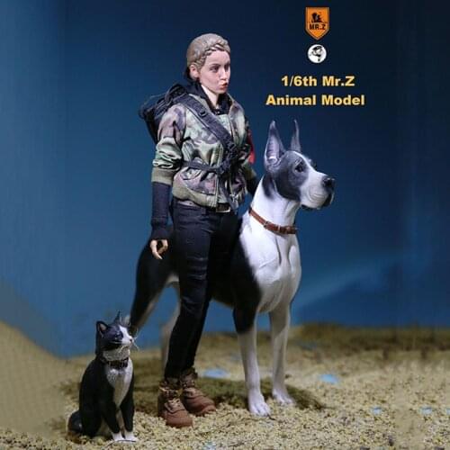 1:6 Scale Mr.Z 037-GD Resin PVC Miniature Animal Model Great Dane Dog Model Toy fit 12" Action Figure Toys Accessories