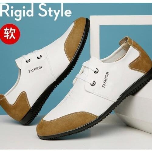 Mens Shoes Summer White Shoes Leather Shoes Lace Mens Casual Zapatillas Hombre Chaussure Homme