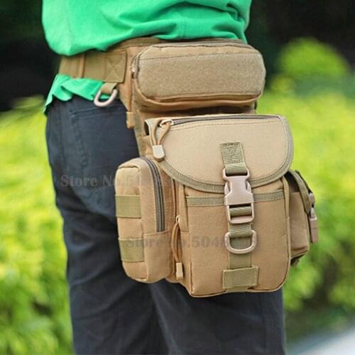 Men Military Tactical Waist Pack Leg Travel Belt Bag Hiking Hunting Camping Cycling Molle Thigh Drop Pouch