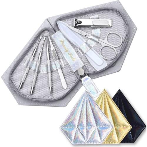 Nail Clippers Set 7 in1 Beauty And Health Tools Stainless Steel Cuticle Scissors Manicure Care Kit Can be Carried Around Trimmer