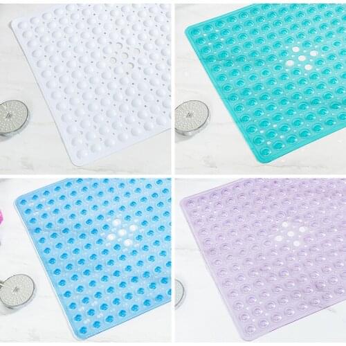 Non-slip Bathroom Mat Safety Shower Bath Mat Plastic Massage Pad Bathroom Carpet Floor Drainage Suction cup Bath Mat