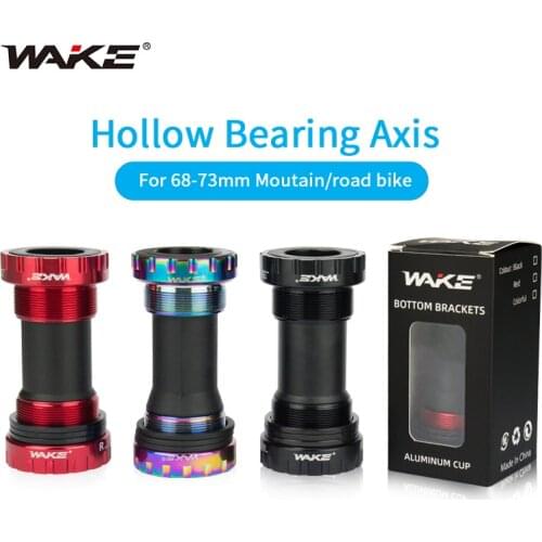 WAKE Road Bike Axis Mountain Bicycle Bottom Bracket Press-in Crankset Parts Central Shaft 68-73mm MTB Bike Accessories