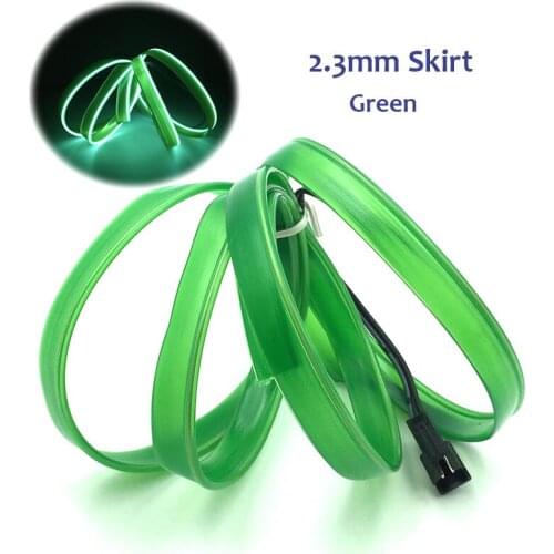 Newest Flexible LED Strip 10 Colors 2.3mm-skirt EL Wire Rope Without EL Controller,Neon Light for Car Internal Decoration