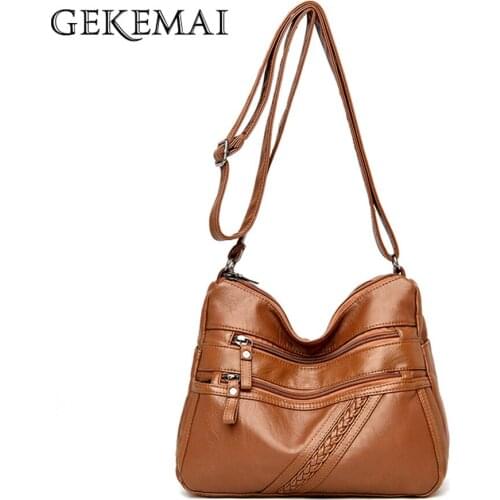 2021 New Solid Color Designer Ladies Messenger Bag High Quality PU Leather Womens Shoulder Bag Luxury Fashion Design Women Bags