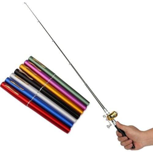 Mini Portable Pen Type Fishing Rod Telescopic Fishing Pole Pocket Size Rod Outdoor Fishing Tackle Accessories