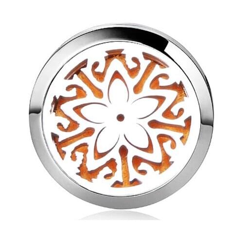 Charm Pentagram Star Stainless Steel Aroma Brooch Badge Perfume Aromatherapy Essential Oil Diffuser Locket Brooch Jewelry