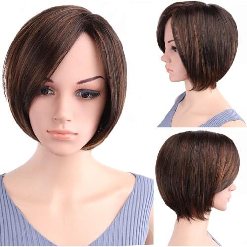 Amir Short Wigs For Women With Side Bangs Straight Wigs Synthetic Wig Cosplay Attend Parties Suitable For All Occasions