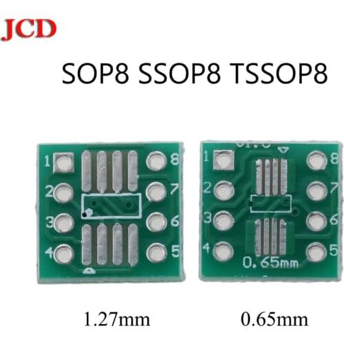 JCD SOP8 turn DIP8 / SOIC8 to DIP8 IC adapter Socket so8/tssop8/soic8/sop8 TO dip8 without pin SMD to DIP Adapter Converter SOP8