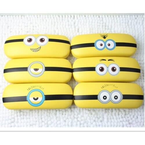 LIUSVENTINA Portable High Quality Cute Cartoon Eyes Expression Frame Glasses Box Sunglasses Case Gift for Girls and Friends
