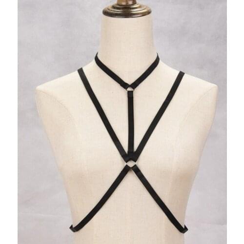 BODY HARNESS Rave Wear Sexy Cage bra Gothic Harness bondage body suit gothic style cage harness Harajuku Body Harness